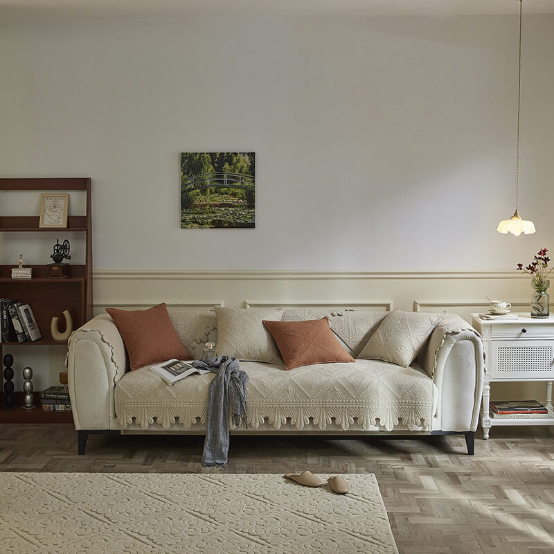 Cubierta de sofá lavable de algodón de algodón de la hoja de moda