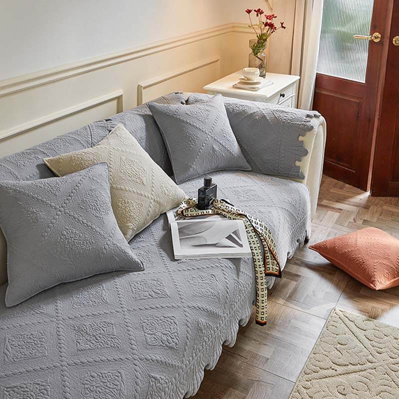 Cubierta de sofá lavable de algodón de algodón de la hoja de moda