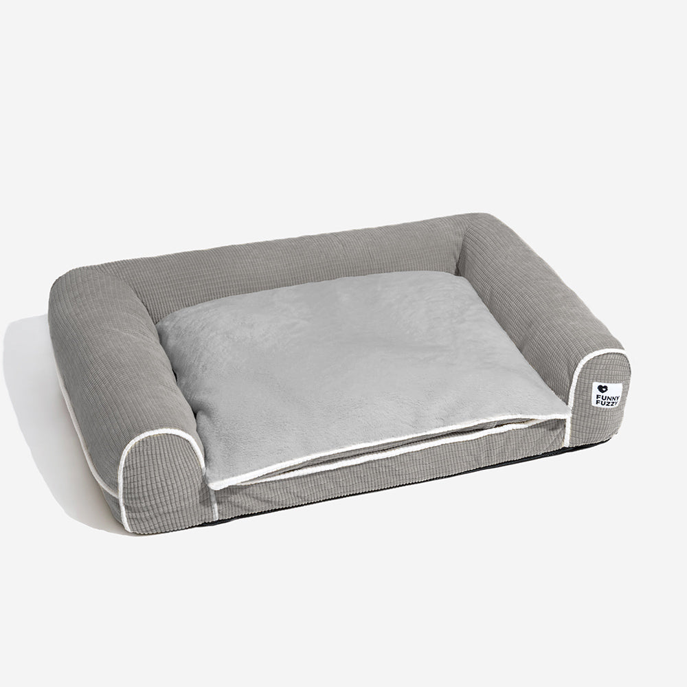 Deluxe Flannel Double-Layer Orthopedic Dog Sofa Bed