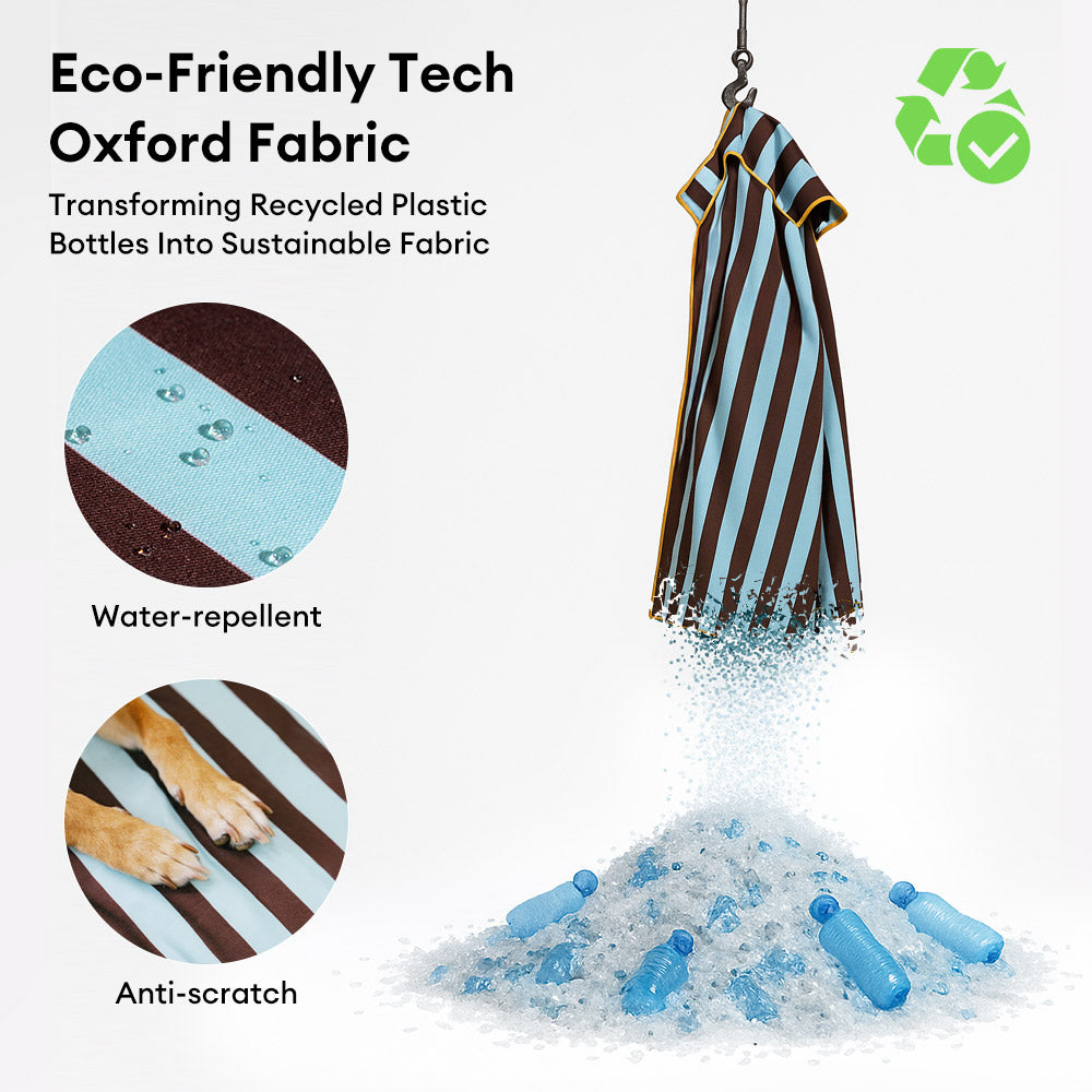 Stripe Waterproof Foldable Large Dog Sofa Bed - Sunny Siesta