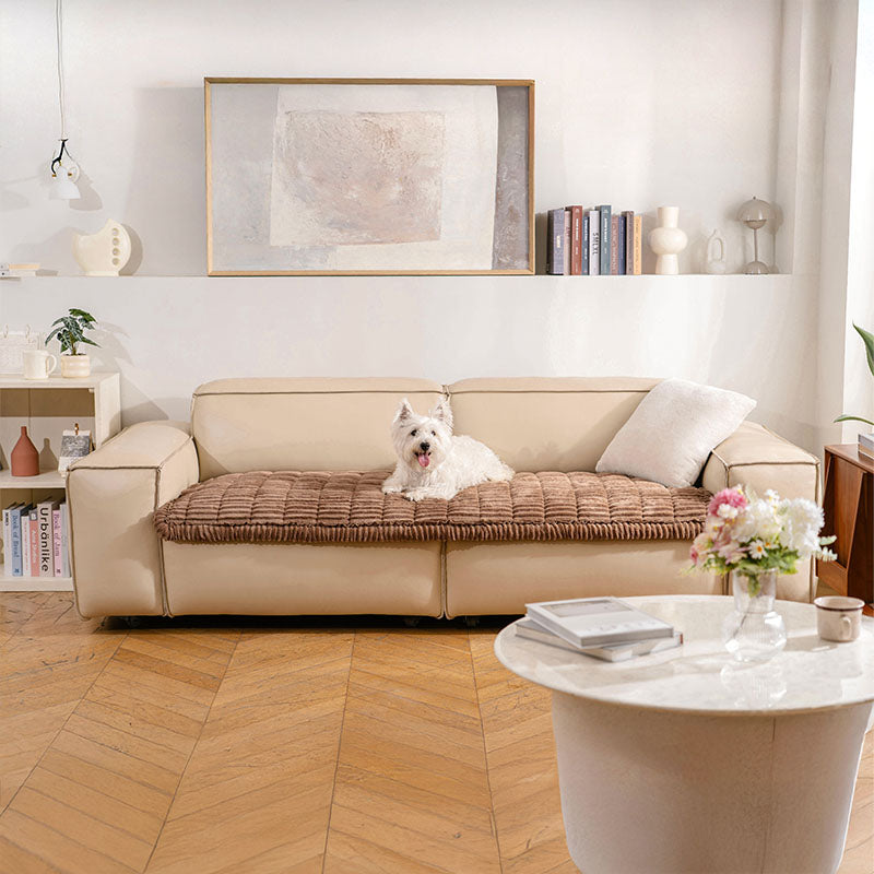 Make Waffle Biscuit Couch Cover – Cozy Soft Flannel & Breathable Pet Mat