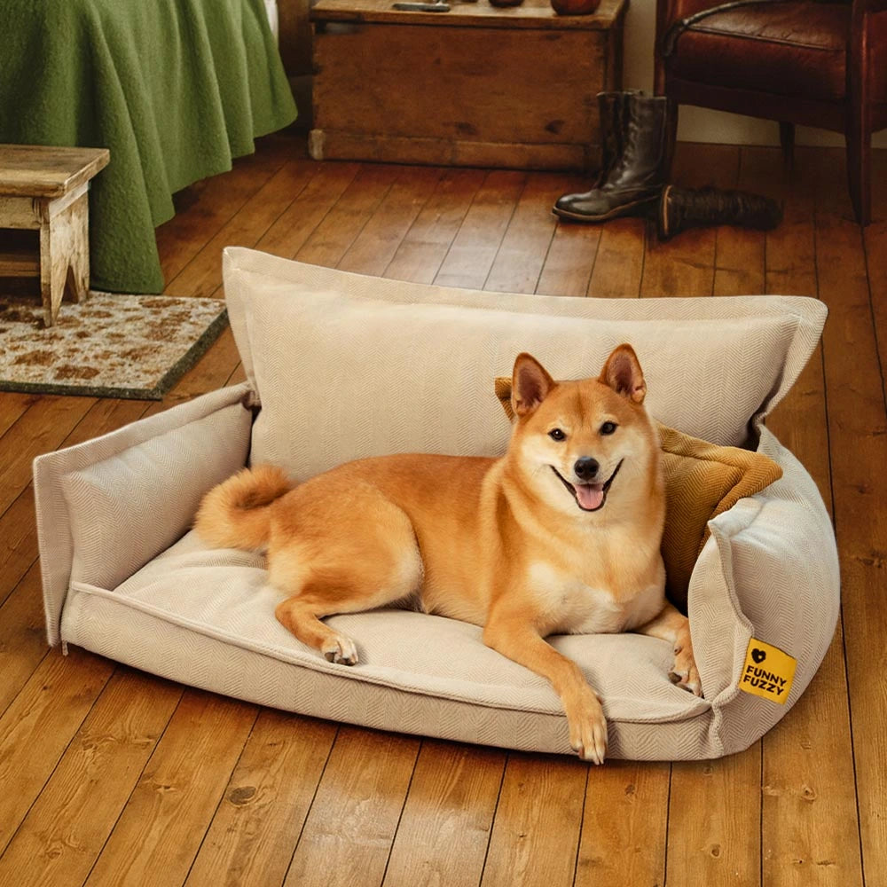Orthopedic All-season Dual-layer Removable Dog Bed - Retro