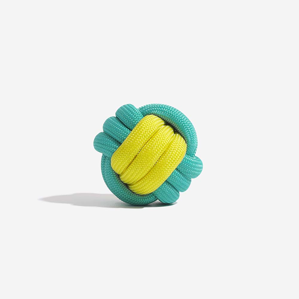 Knots Ball Throwing Dog Toy - Color Clash - FUNNYFUZZY