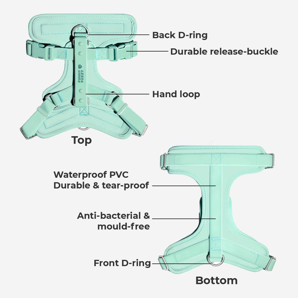 Gummy Dog Harness - FUNNYFUZZY