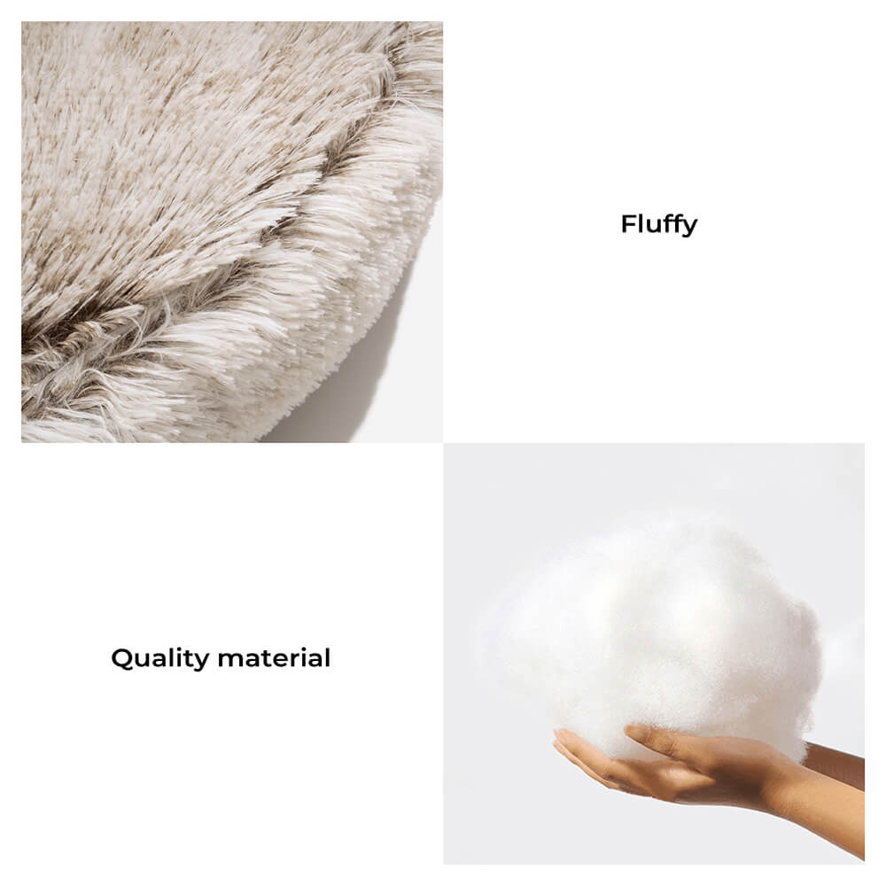 Calming Plush Semi-Enclosed Pet Nest Pita Bed For Dogs - FUNNYFUZZY