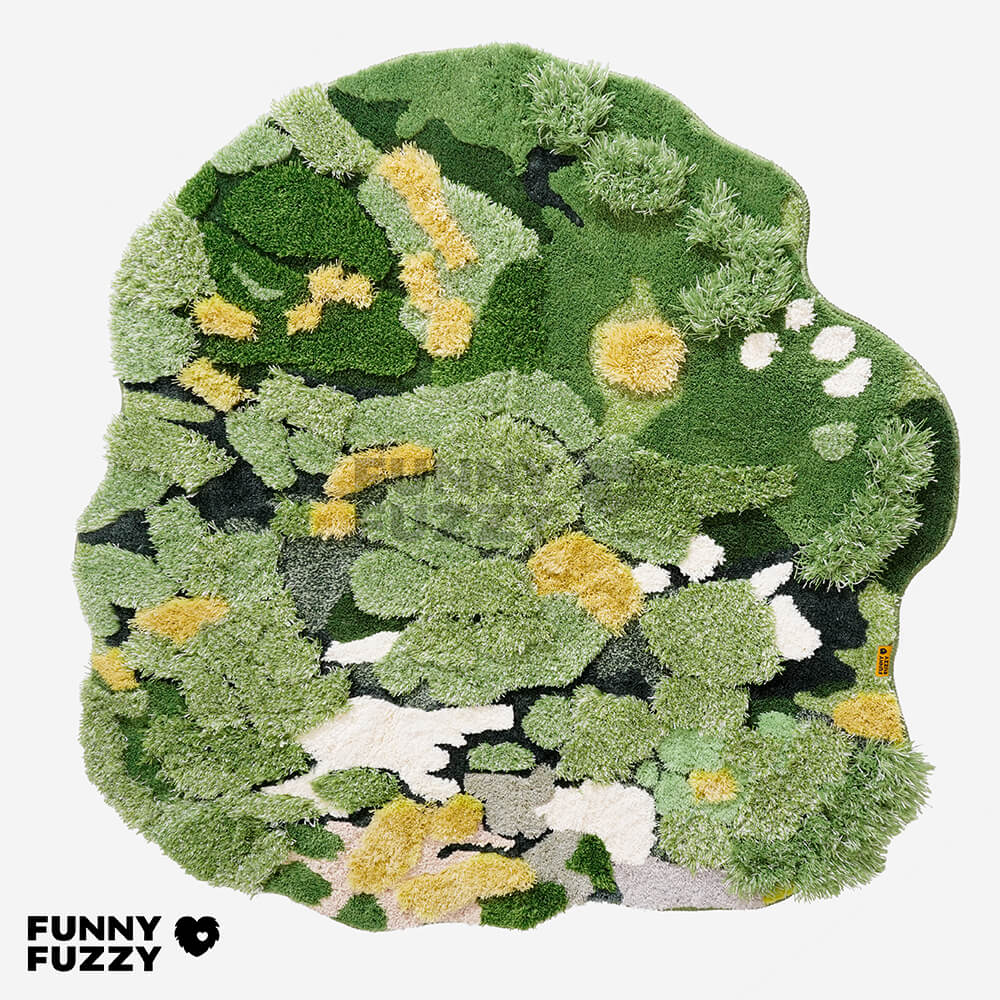 Luxury Moss Rug Hand Tufted Wool Pet Mat Pet Rug - FUNNYFUZZY