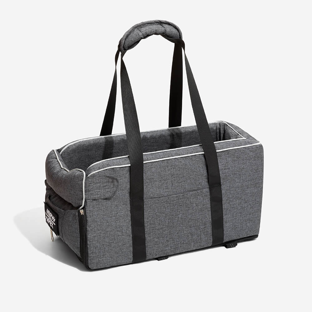 Portable Suede Lookout Console Pet Car Seat - FUNNYFUZZY