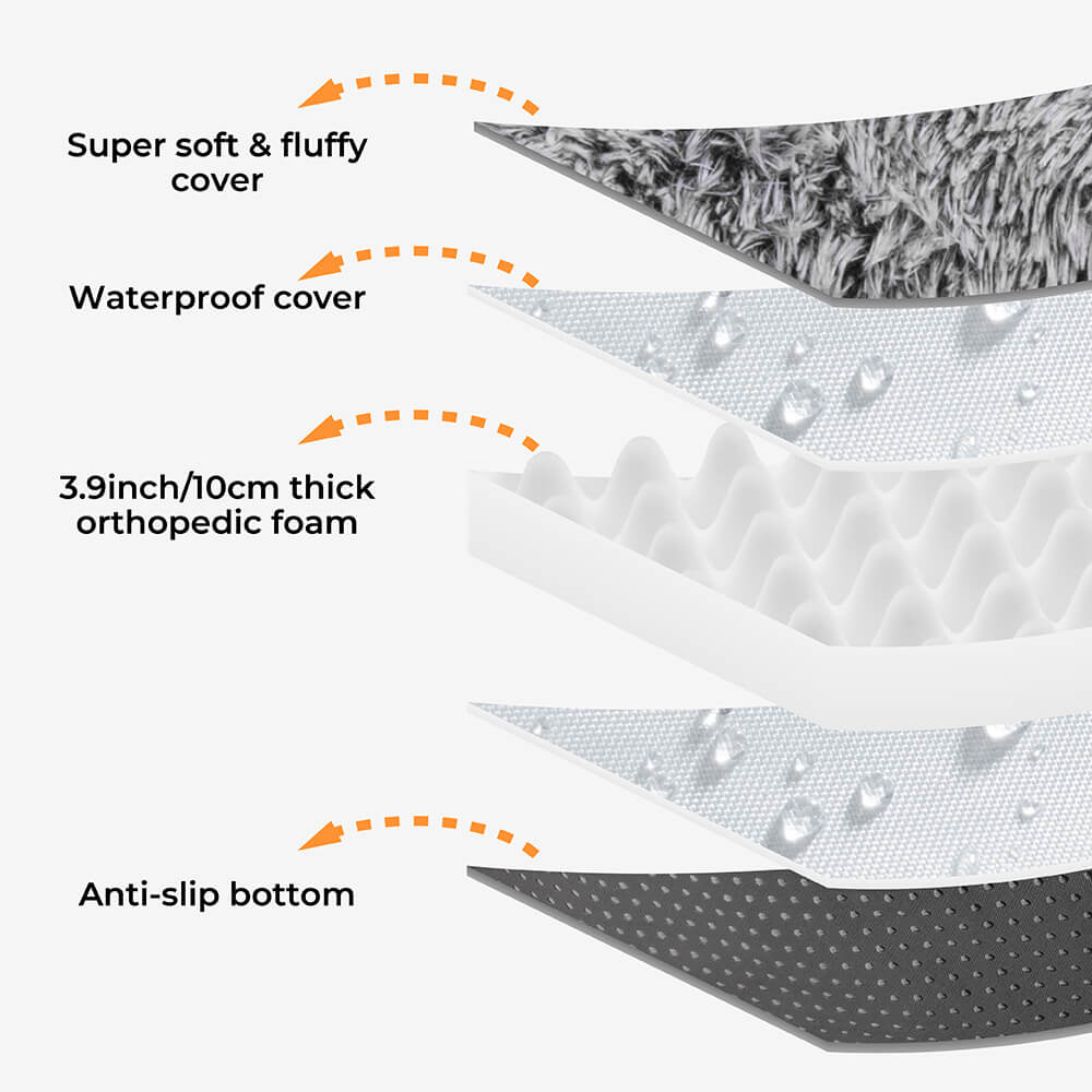 Luxury Super Large Sleep Deeper Oval Bed With Blanket - FUNNYFUZZY