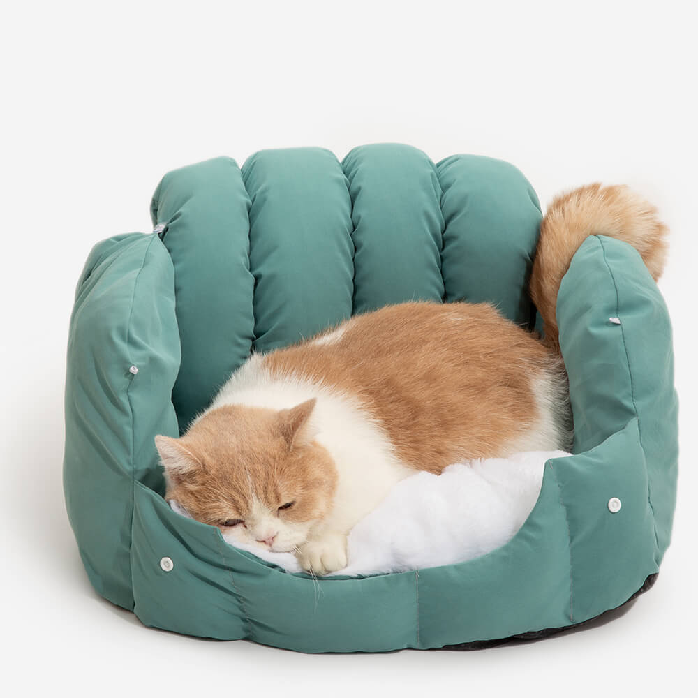 Warming 2-in-1 Arched Semi-Enclosed Cat Cave - FUNNYFUZZY