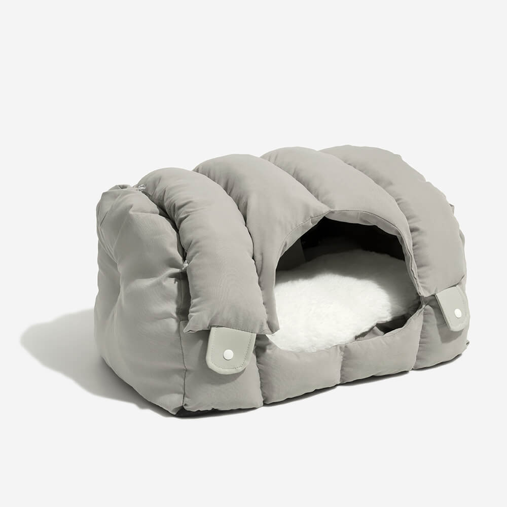 Warming 2-in-1 Arched Semi-Enclosed Cat Cave - FUNNYFUZZY
