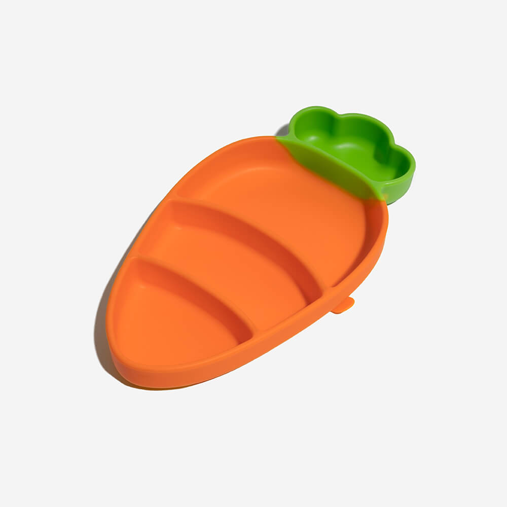 Carrot Silicone Suction Cup Pet Bowl - FunnyFuzzy