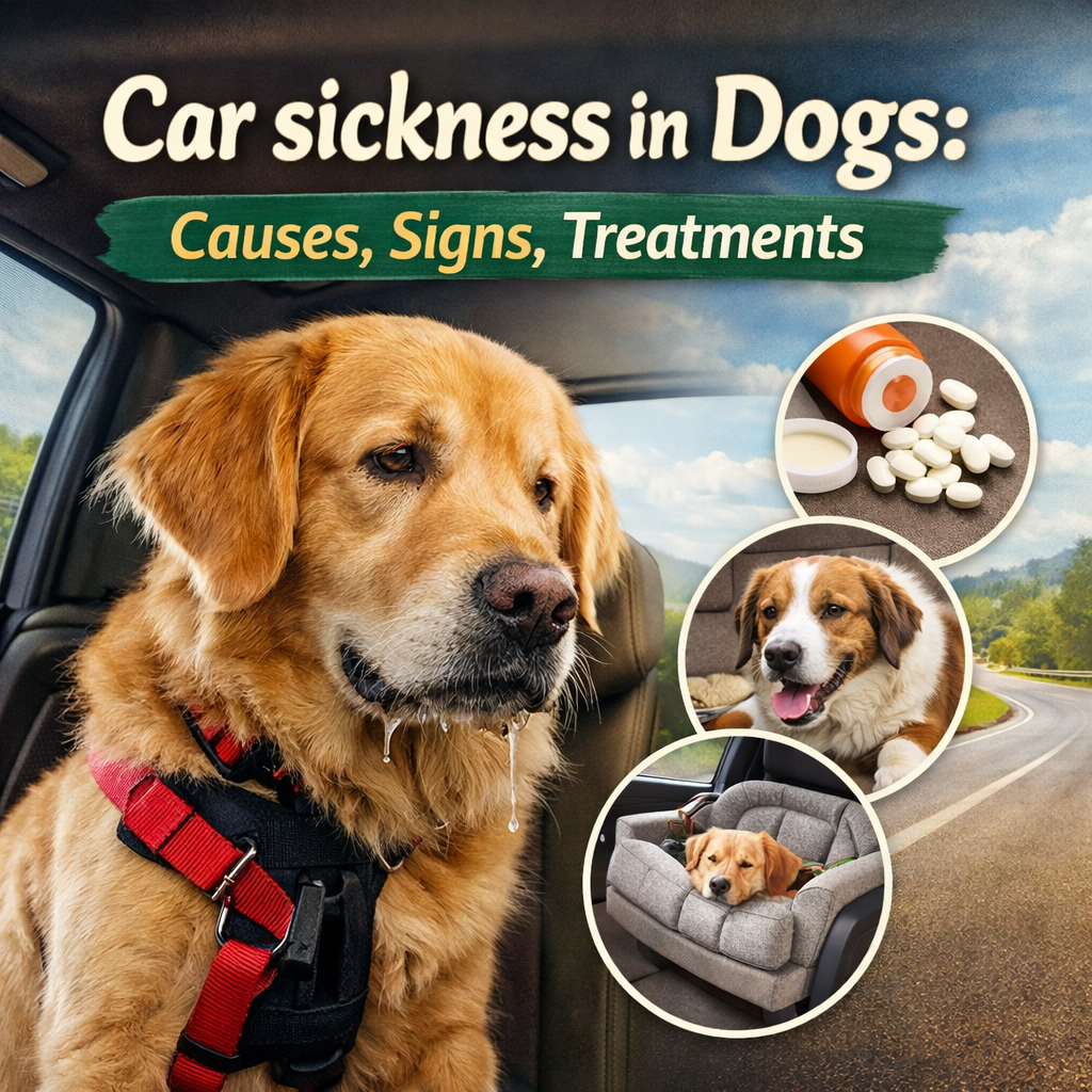Car sickness in Dogs: Causes, Signs, Treatments