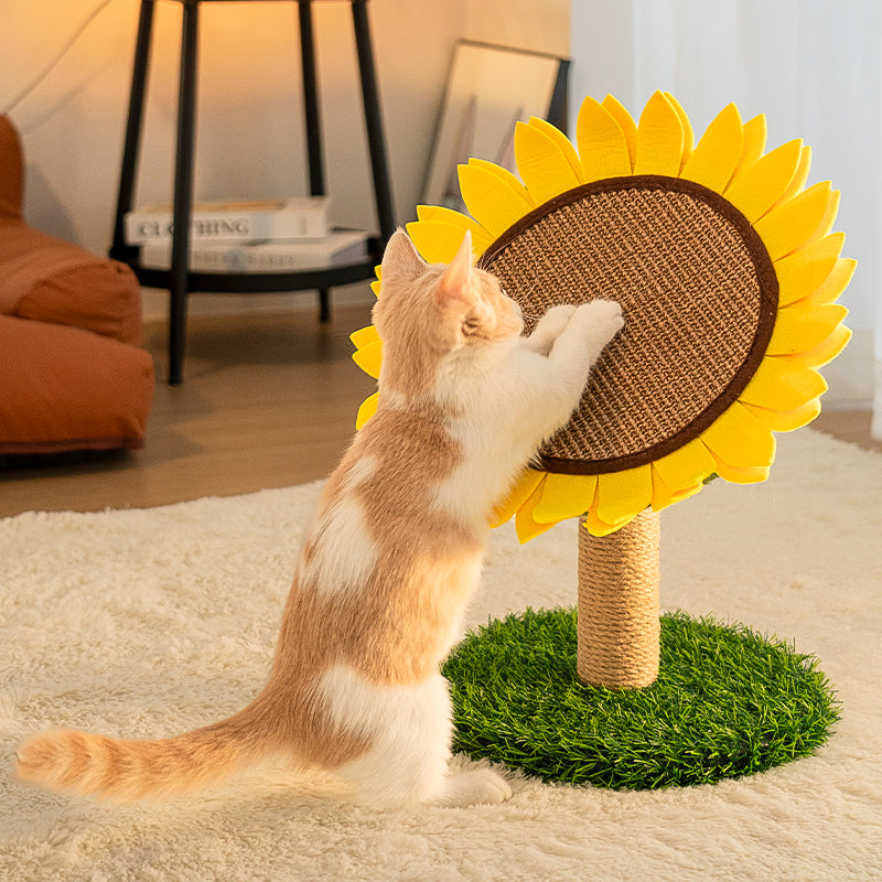 Sunflower Sisal Cat Scratching Board with Stable Grass Base