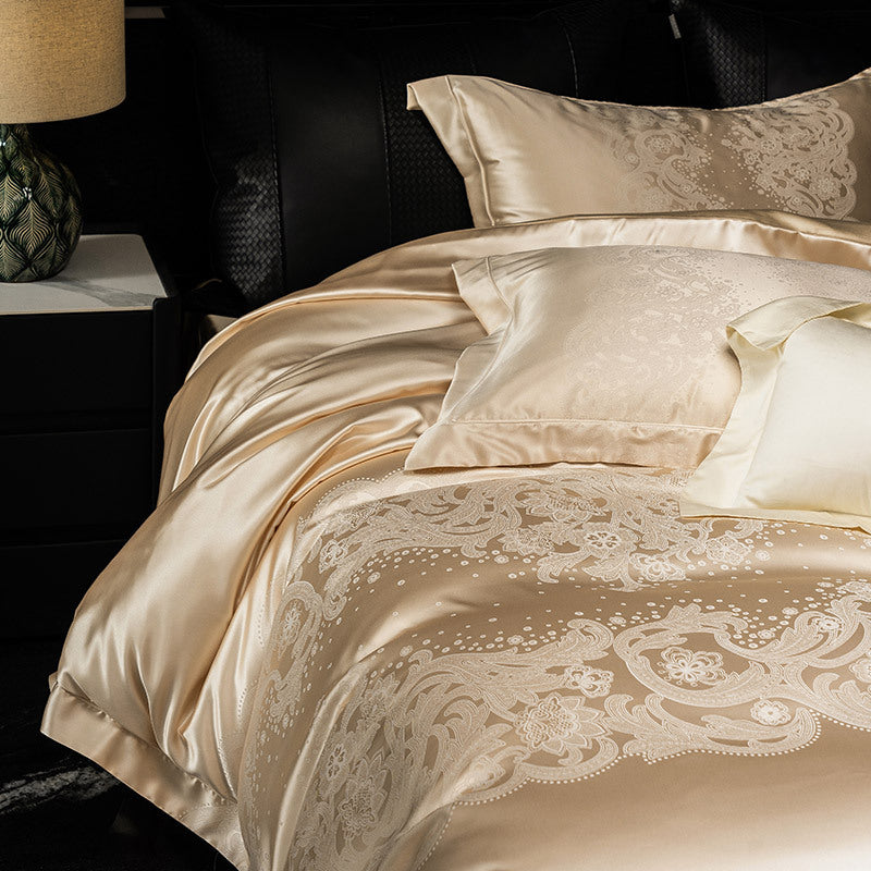 Elegant Luxury Silky High-Density Tencel Cotton Bed Sheet Set