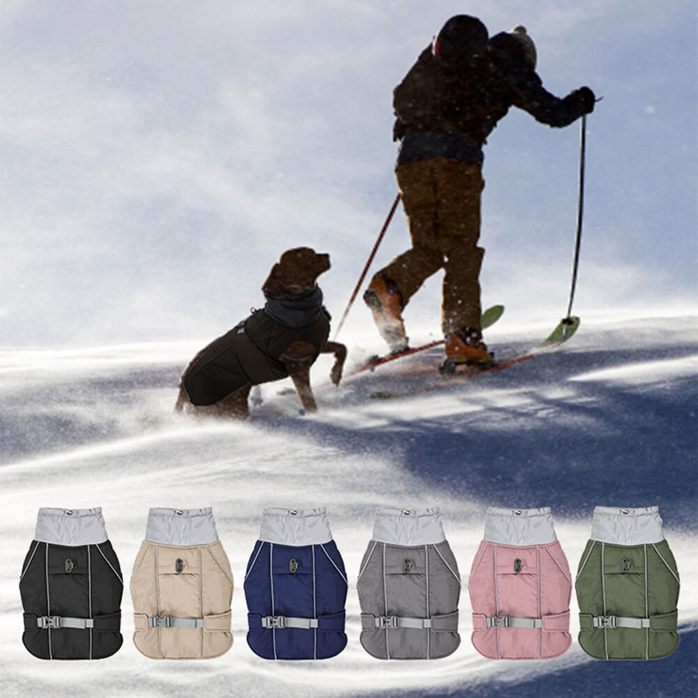 Waterproof Warm High Collar Reflective Dog Thickened Jacket