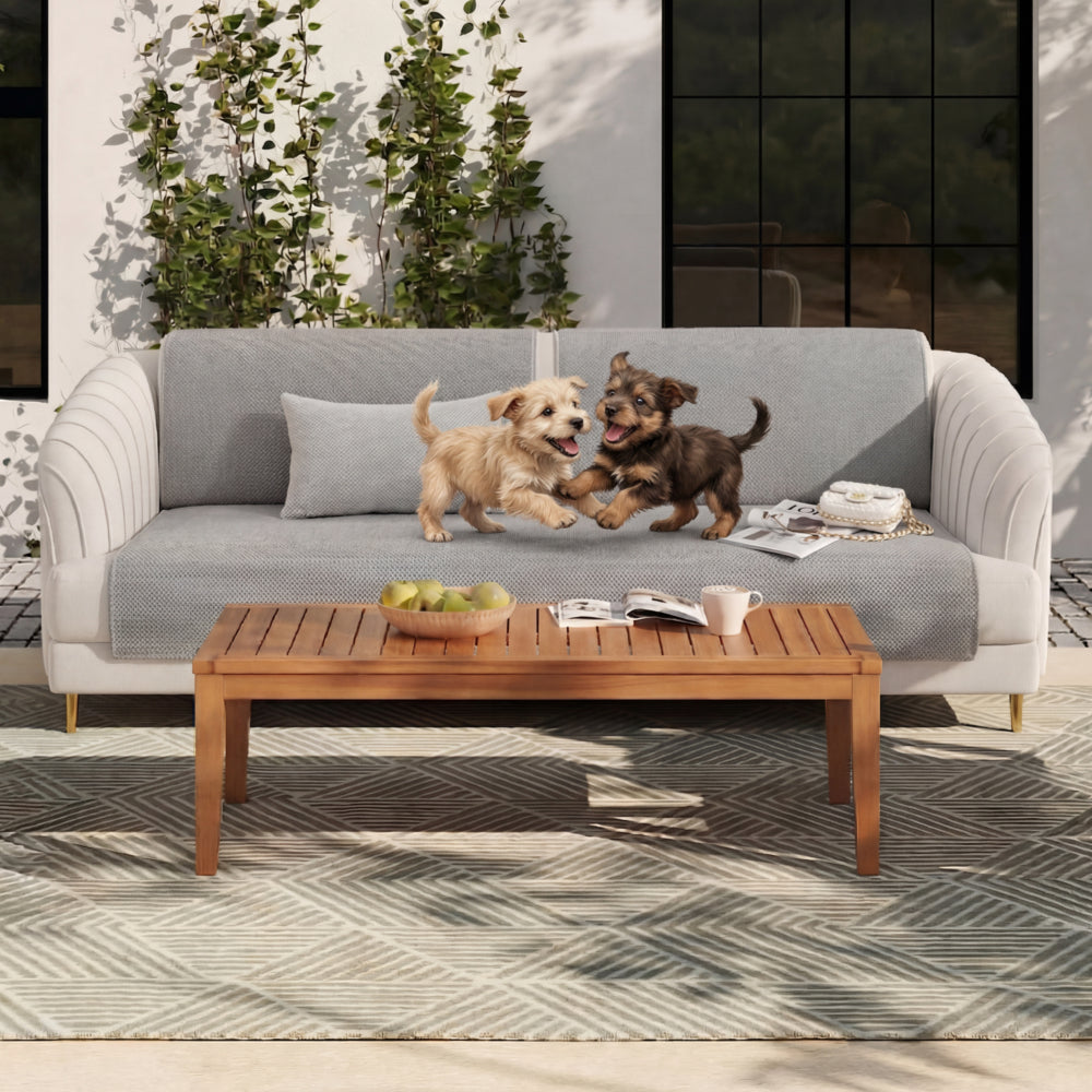 Simple Solid Colour Plush Furniture Protector Outdoor Couch Cover