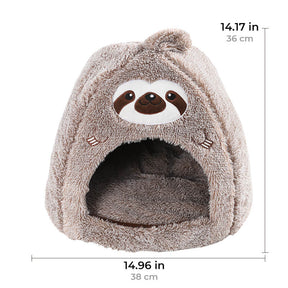 Warming Cute Sloth Semi-Enclosed Cat Cave