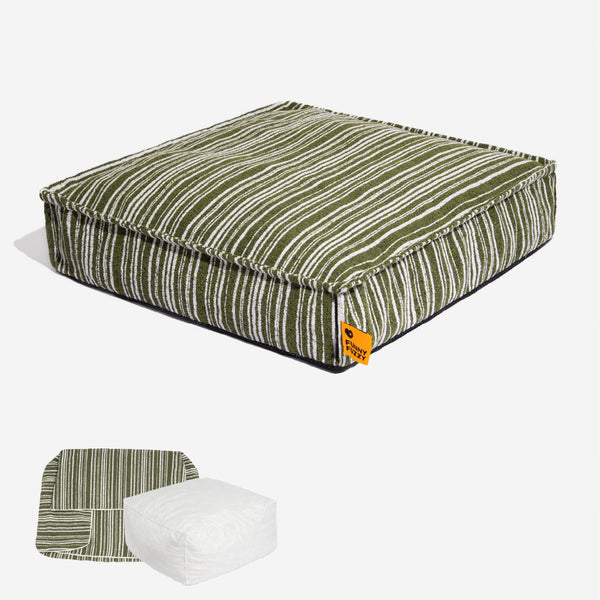 Sustainable Storage Pouf Ottoman & Dog Bed - Funnyfuzzy SnugNest