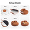 Ultra-Soft Ribbed Plush Removable Donut Orthopedic Dog Bed with Pillows - Cozy Nest