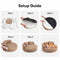 Ultra-Soft Ribbed Plush Removable Donut Orthopedic Dog Bed with Pillows - Cozy Nest