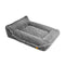 Ribbed Plush Orthopedic Bolster Dog Sofa Bed - Cozy Nest