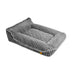 Ribbed Plush Orthopedic Bolster Dog Sofa Bed - Cozy Nest