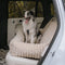 Waterproof Ribbed Plush Bolster Dog Car Seat Bed with Safety Tethers