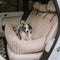 Waterproof Ribbed Plush Bolster Dog Car Seat Bed with Safety Tethers
