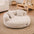 Ultra-Soft Ribbed Plush Removable Donut Orthopedic Dog Bed with Pillows - Cozy Nest