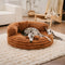 Ultra-Soft Ribbed Plush Removable Donut Orthopedic Dog Bed with Pillows - Cozy Nest