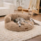Ultra-Soft Ribbed Plush Removable Donut Orthopedic Dog Bed with Pillows - Cozy Nest