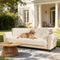 One-Piece Plush Scratch-Resistant Large Sectional Couch Covers with Elastic Straps