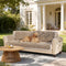 One-Piece Plush Scratch-Resistant Large Sectional Couch Covers with Elastic Straps