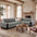 One-Piece Plush Scratch-Resistant Large Sectional Couch Covers with Elastic Straps
