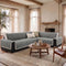 One-Piece Plush Scratch-Resistant Large Sectional Couch Covers with Elastic Straps
