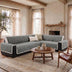 One-Piece Plush Scratch-Resistant Large Sectional Couch Covers with Elastic Straps