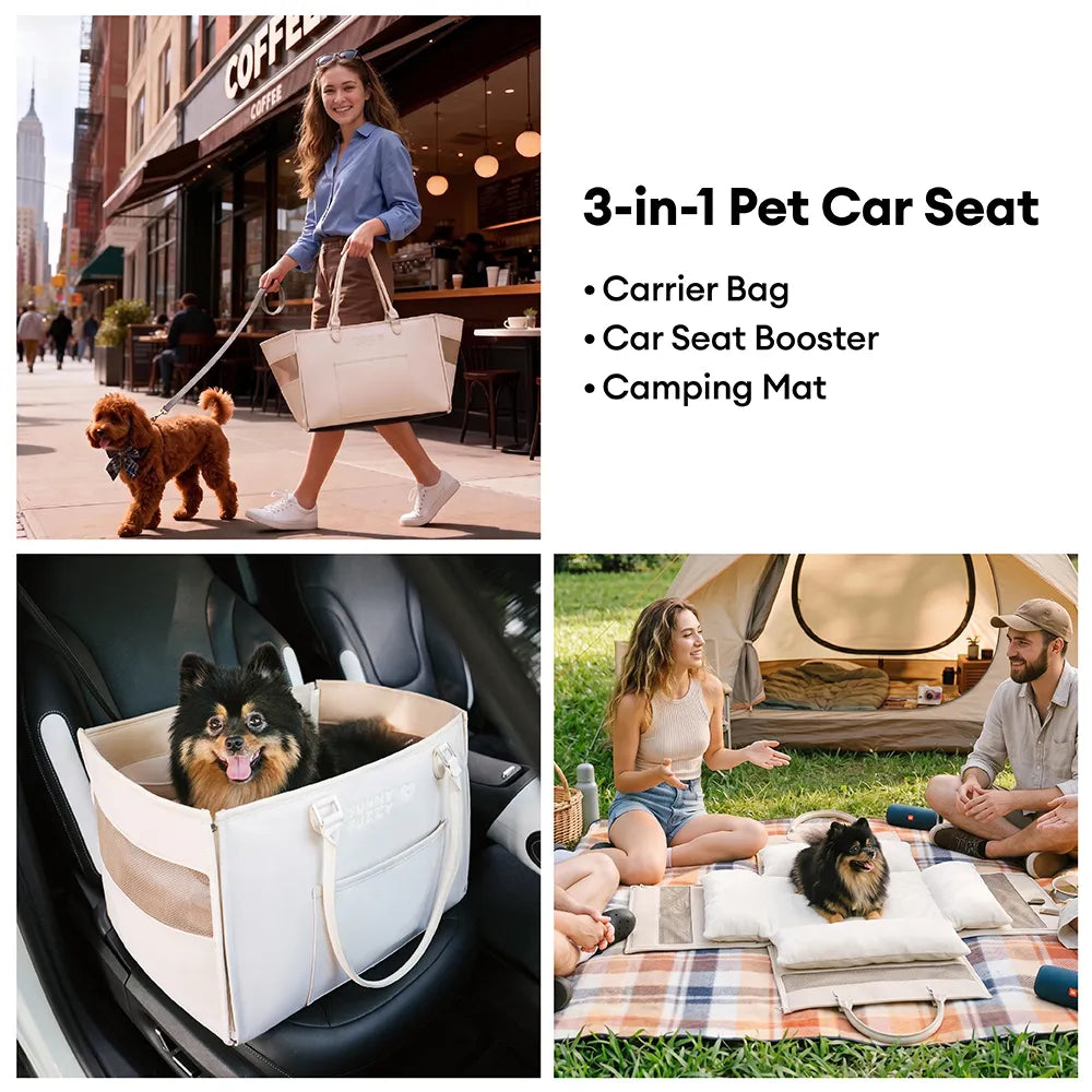 Dog Car Seat With Safety Belt -Urban Roaming
