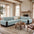 One-Piece Plush Scratch-Resistant Large Sectional Couch Covers with Elastic Straps