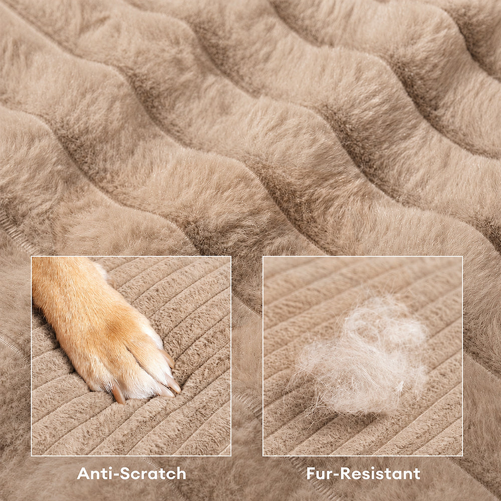 Ultra-Soft Ribbed Plush Removable Donut Orthopedic Dog Bed with Pillows - Cozy Nest