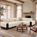 One-Piece Plush Scratch-Resistant Large Sectional Couch Covers with Elastic Straps