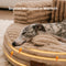 Ultra-Soft Ribbed Plush Removable Donut Orthopedic Dog Bed with Pillows - Cozy Nest