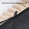 Ribbed Plush Orthopedic Bolster Dog Sofa Bed - Cozy Nest