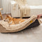 Ribbed Plush Orthopedic Bolster Dog Sofa Bed - Cozy Nest