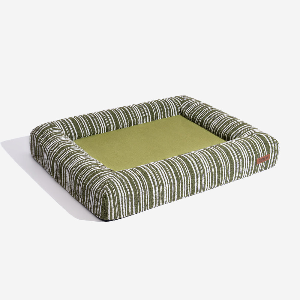 SnugNest Textured Stripe Orthopedic Outdoor Dog Bed