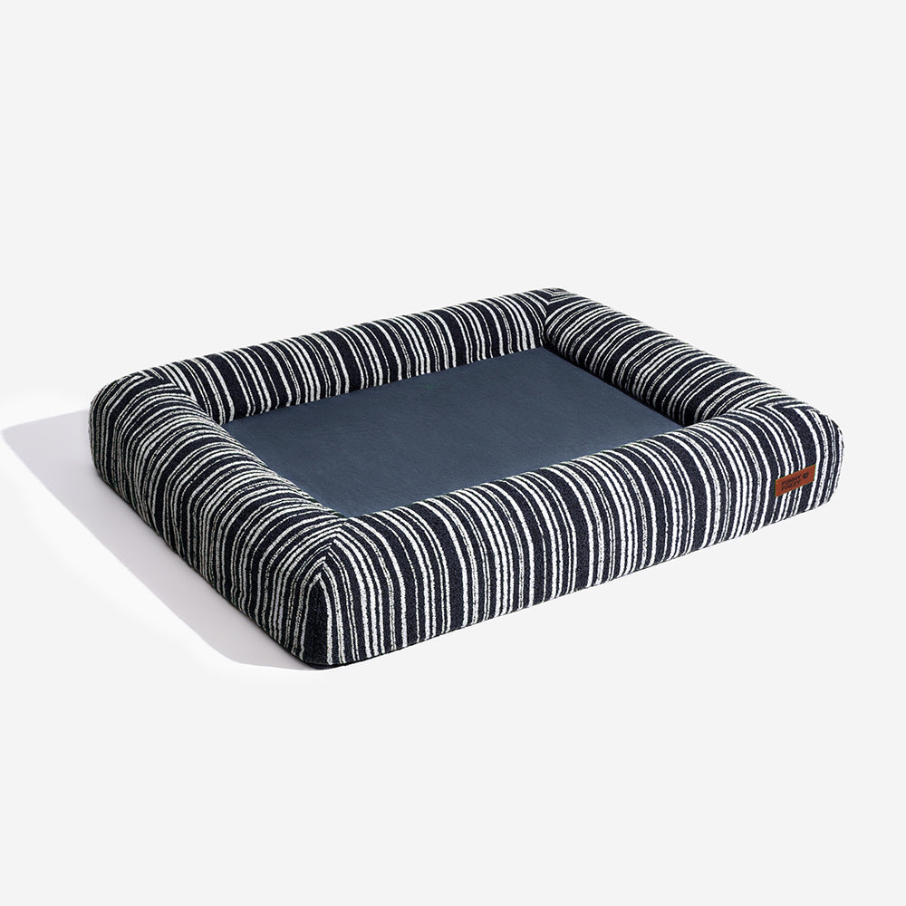 SnugNest Textured Stripe Orthopedic Outdoor Dog Bed