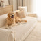Striped & Bubble-Textured Plush Non-Slip Couch Cover