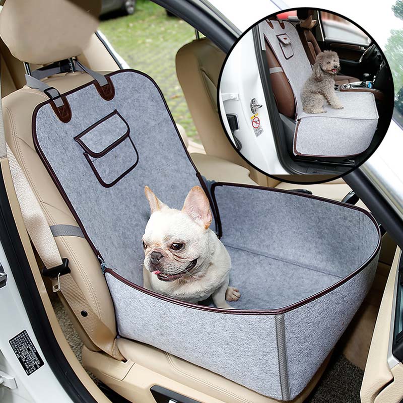 Hunde-Autositzbezug aus Naturfilzstoff