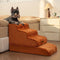Plush Velvet 2-in-1 Foam Dog Stairs & Pet Mat for Bed