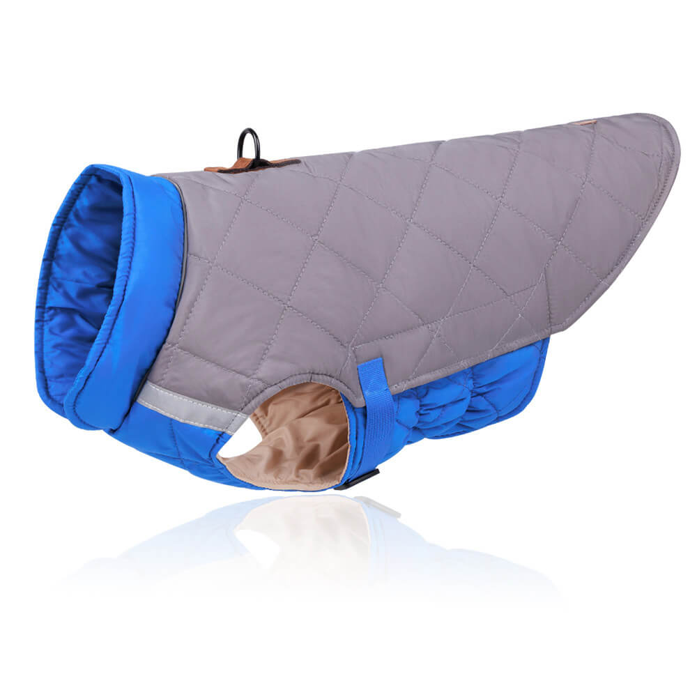 Adjustable Quilted Dog Jacket - Warm and Safe for Winter Walks