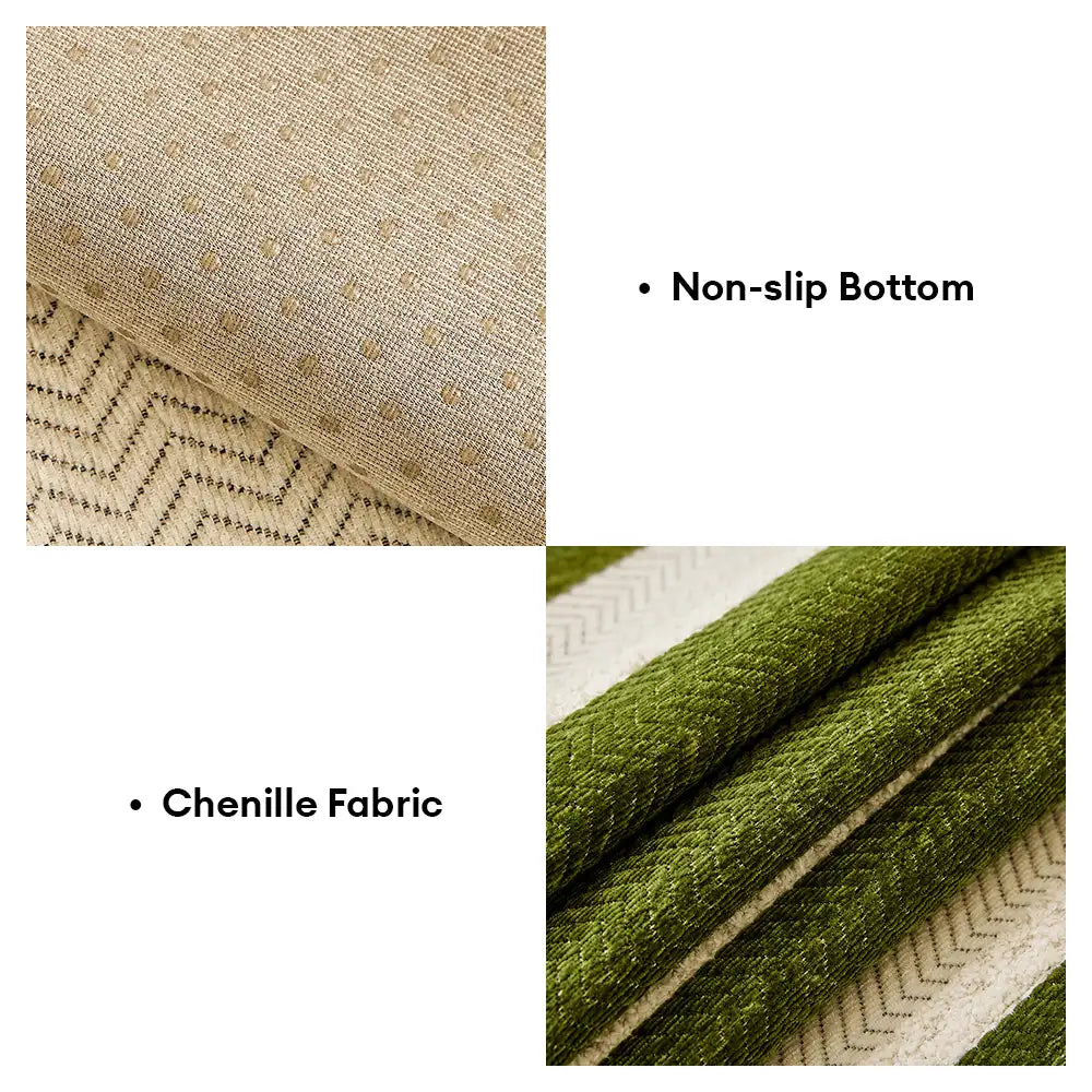Vintage Striped Chenille Non-Slip Couch Cover